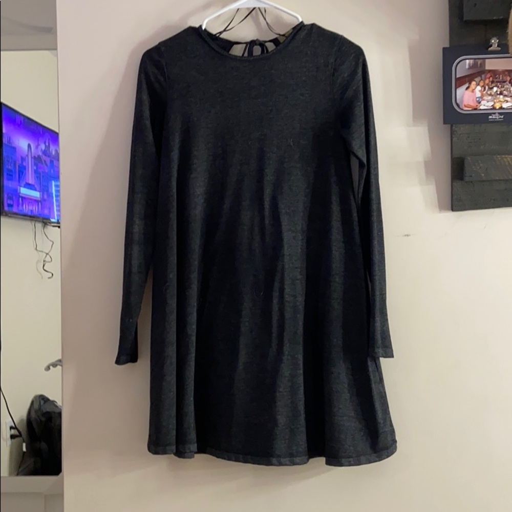 dark gray t-shirt dress